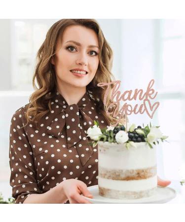 1 Pack Thank You Cake Toppers Glitter Thank You Cake Picks Thanksgiving Day Cupcake Decorations Wedding Anniversary Birthday Party Cupcake Decorations Rose Gold 4-rose Gold - Buy Online on GoSupps.com