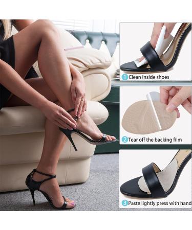 Olukssck 4 Pairs Metatarsal Pads for Women - Invisible Gel Foot Cushions Prevent Blisters - Suitable for All Shoes - Black + Transparent - Buy Online on GoSupps.com