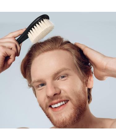 Barber Fade & Cleaning Brush Set - 2pc Soft Beard Brushes with Wooden Handles in Black & Red for Hair Cutting Kits - Buy Online on GoSupps.com