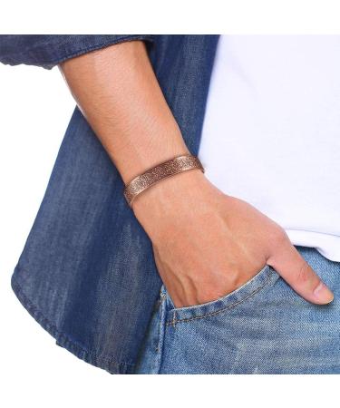 Buy Generic Magix 17.8 cm Magnetic Copper Bracelets for Men - 8 Magnets - Perfect Gift for Fathers & Husbands - Shop Internationally - Buy Online on GoSupps.com