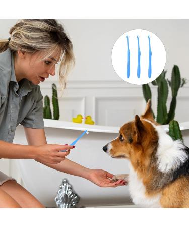 Ultra-Frame Nano Bristle Dog Toothbrushes - 3 Pack for Cats & Dogs | Gentle Dental Care for Sensitive Gums | Sky Blue - Buy Online on GoSupps.com