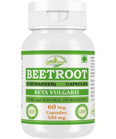 Morsan Nutraveda Beetroot (Beta vulgaris) Capsules - 500mg Beet Root Powder Aids Healthy Circulation & Vitality Non-GMO Beet Root Supplement - 60 Capsules 30-Day Supply (4) - Buy Online on GoSupps.com