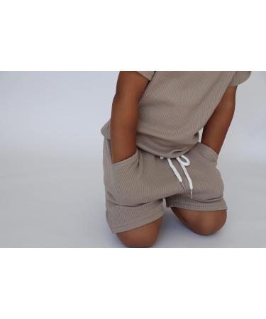DreamBuy 20 Colours Ribbed Pyjama/Tracksuit/Loungewear | Unisex Baby to Adult Sizes | Taupe 6-12 Months - Buy Online on GoSupps.com