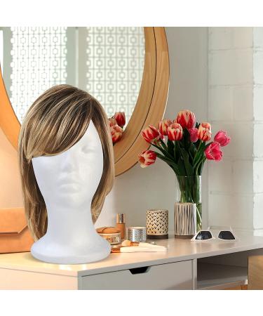 3 Pcs Foam Wig Head Set - Female Styrofoam Mannequin for Hairpieces, Wigs, Hats, Masks - Salon & Travel Display Stand - Buy Online on GoSupps.com
