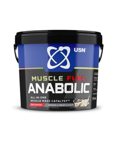 USN Muscle Fuel Anabolic Cookies and Cream All-in-one Protein Powder Shake (4kg): Workout-Boosting Anabolic Protein Powder for Muscle Gain - New Improved Formula Cookies & Cream 4 kg (Pack of 1)