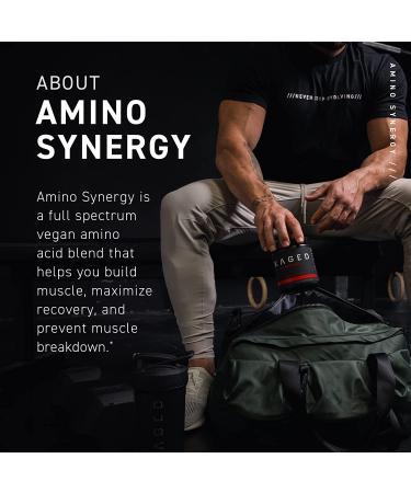 Kaged Muscle Amino Synergy Vegan BCAA + EAA Powder - Raspberry Lemonade with Coconut Water | 30 Servings with Caffeine - Buy Online on GoSupps.com