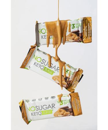 No Sugar Keto Bar Snack - Low Carb No Sugar Keto Snack Food with Keto Friendly Macros (24 x 1.41oz Bars Peanut Butter) Peanut Butter 12 count (Pack of 1) - Buy Online on GoSupps.com