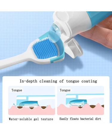 Probiotic Tongue Cleaner Set - Oral Hygiene Brush & Tongue Cleansing Gel | 2PC Tongue Scraper Kit for Precise Cleaning - Buy Online on GoSupps.com