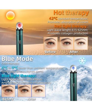 PELCAS Eye Massager Wand - Four Modes USB Rechargeable, Green | Facial Skin Care Device - Buy Online on GoSupps.com
