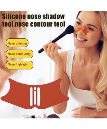 Sulxyi Contour Stencil for Nose 4in1 Highlighter Lip Eyelash Eyeliner Shaping Stencil Women Beginners Eye Makeup Applicator Guide Tool Orange1 - Buy Online on GoSupps.com