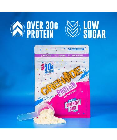 Grenade Whey Protein Blend with 30g Protein - Birthday Cake 480g (12 Servings) - Buy Online on GoSupps.com