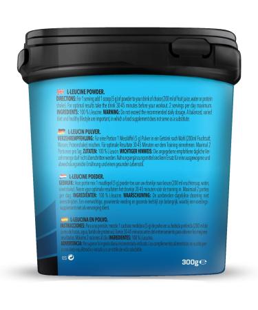 Bodylab24 L-Leucine Essential Amino Acid 300g - Pure Additive-Free Powder Supplement | Tasteless Sugar-Free Gluten & Lactose Free Protein Support - Buy Online on GoSupps.com