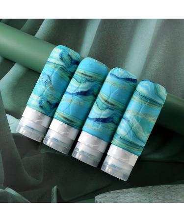 Gemice Travel Bottles Set - TSA Approved Leak-Proof 85ml BPA-Free Containers for Shampoo & Lotion - Travel Accessories (4 pcs) - Turquoise - Buy Online on GoSupps.com