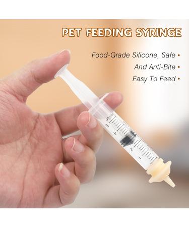 Mayoii Mini Silicone Nipple with Syringe Pet Feeding Syringe with Nipple for Kitten Puppy Cat Rabbits Small Animals (10 Pack) - Buy Online on GoSupps.com