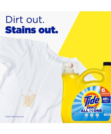 Tide Simply Liquid Laundry Detergent, Refreshing Breeze - 114 Loads - Buy Online on GoSupps.com