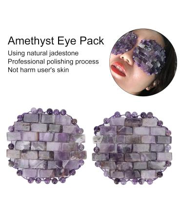 ZJchao Jade Eye Mask - Amethyst & Quartz Stone Reusable Pack for Dark Circles & Wrinkles - Buy Online on GoSupps.com
