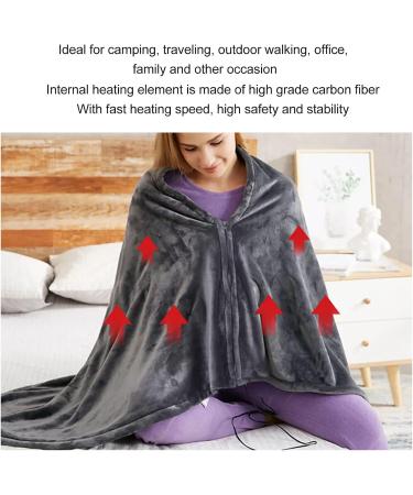 Buy GfRGFH Portable Heating Ceiling | Washable Coral Fleece Wrap | Safe Carbon Fiber | 3-Speed Temp | Soft & Warm Heating Scarf Blanket - Buy Online on GoSupps.com