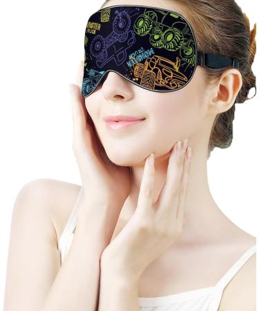 LynaRei Monster Truck Cars Sleep Mask - Adjustable, Super-Smooth Eye Cover for Travel and Nap - Men and Women - Buy Online on GoSupps.com