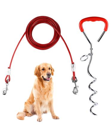 EfuturTime plot for dogs large with dog leash 6m base piral dog floor anchor herring for outdoor camping or farms ideal for small to large dogs - Buy Online on GoSupps.com