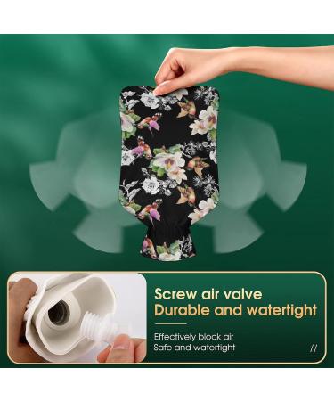Flowers Birds Hot Water Bottle with Plush Cover - Hand Warmer for Adults & Kids | 26.5x15.3cm - Ideal for Cozy Comfort - Buy Online on GoSupps.com