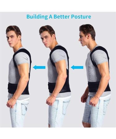 Female Male Posture Corrector Adjustable Magnetic Back Support Nylon Elastic Shoulder Back Brace Corset Back Belt (Color : Black Size : Medium) Black 4X-Large - Buy Online on GoSupps.com