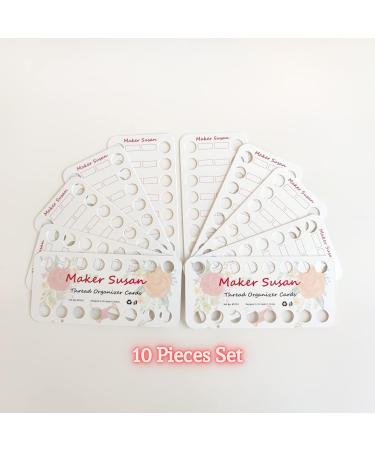 Maker Susan Embroidery Thread Organizer Cards - 10 Pack, Cross Stitch Bobbin Holder for DIY Sewing Storage - Set of 10 Pieces - Buy Online on GoSupps.com