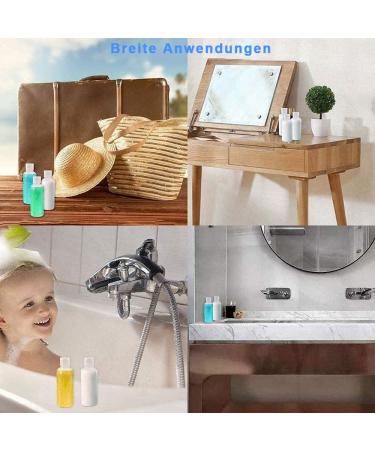 Voarge Travel Bottle Set - 6 Pack 100ml Transparent Plastic Bottles with Funnels for Air Travel & Vacation - Buy Online on GoSupps.com