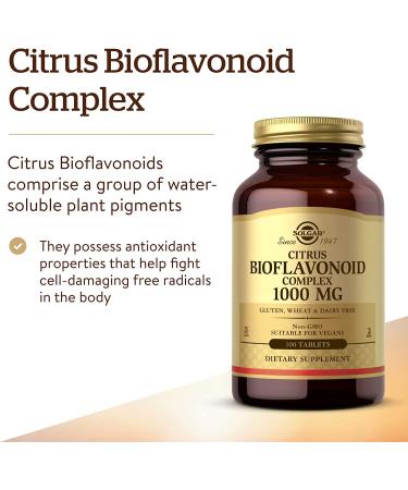Solgar Citrus Bioflavonoid Complex 1000 mg - 100 Tablets for Immune Support & Antioxidant Boost - Buy Online on GoSupps.com