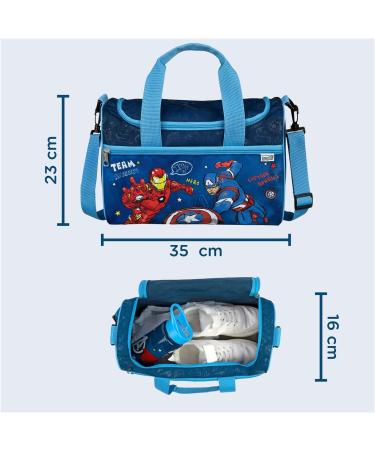 Scooli Marvel Avengers Sports Bag for Kids | Spacious Adjustable Strap & Durable Superhero Design - Buy Online on GoSupps.com