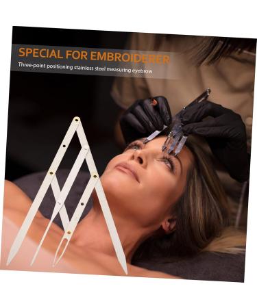 IWOWHERO Eyebrow Tools 1pc Second Generation Scale Tool Molds Eyebrow Tattooing Ruler Do It Yourself Shaping Golden Ratio Stencil 25x5x0.6cm Silver - Buy Online on GoSupps.com