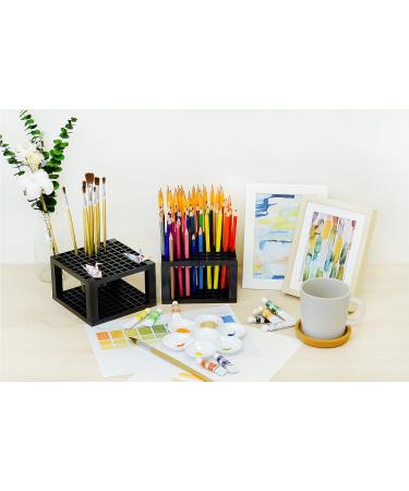 CAXXA 2 Pack 96 Hole Art Plastic Pencil & Brush Holder Desk Stand Organizer Holder for Pens Paint Brushes Colored Pencils Markers (2 Pack) 2 Units - Buy Online on GoSupps.com