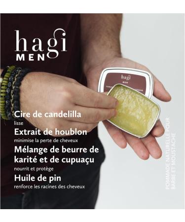 Hagi Whisky Barber Natural Beard and Mustache Soap with Hops Extract Pine Oil Shea Butter Vegetable Oils Protective and Strengthening Whisky Scent 100 g - Buy Online on GoSupps.com