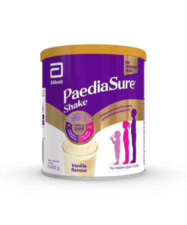 Paediasure Shake Balanced Nutritional Supplement Drink Multivitamin for Kids with Protein Carbohydrates Essential Fatty Acids and Minerals to Support Growth and Development 400 g Vanilla 400 g (Pack of 1)