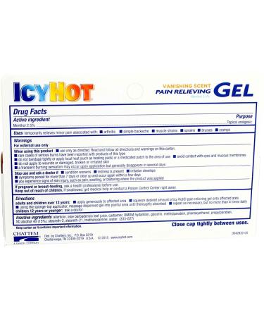 Icy Hot Vanishing Gel 2.5oz - Maximum Pain Relief Gel for Fast Relief | International Shipping Available - Buy Online on GoSupps.com