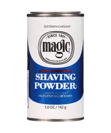 Magic Shaving Powder Blue Regular Strength 5 oz (Pack of 5)