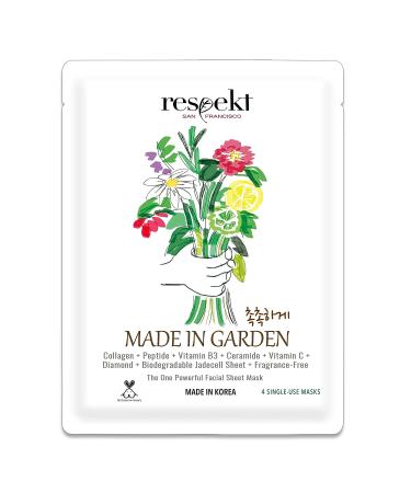 RESPEKT Facial Sheet Masks: Pore Tightening, Collagen Boost, Dark Spots, Intensive Moisturizing - Hyaluronic Acid, Diamond Powder, Vitamin C - 1 Pack - Buy Online on GoSupps.com