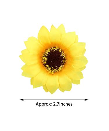 12 Pieces 2.75 Inch Sunflower Daisy Hair Clips - Perfect for Beach Wedding, Bridal Accessories, Photography Props - Yellow Floral Hair Accessories for Girls and Women - Buy Online on GoSupps.com