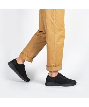 LARNMERN Men's Non Slip Work Shoes - Slip Resistant Kitchen Chef Sneakers - Lightweight & Breathable - Size 9, Black - Buy Online on GoSupps.com