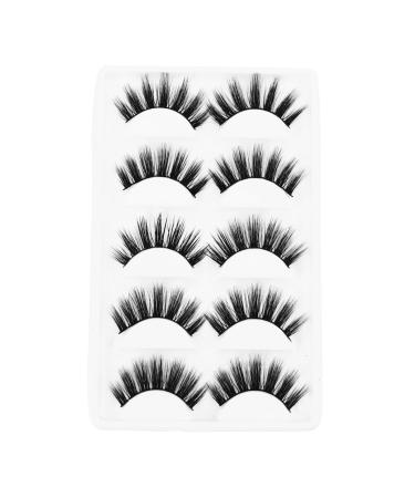FRCOLOR 5 Pairs artificial false eyelashes Thick Lashes Makeup Lashes Curl Genuine lashes Silk lashes Artificial Eyelashes Fake Eyelash Dense Eyelash chemical fiber curly Miss Makeup Tools