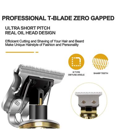 Rockubot Zero Gapped T Blade Hair Trimmer for Men - Cordless Rechargeable Clippers, Professional Electric Haircut Machine - Buy Online on GoSupps.com