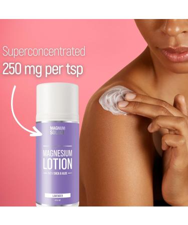 Magnesium Lotion with Aloe Shea & Coconut - Lavender - Best Alternative to Topical Magnesium Cream for Relaxation & Relief - Buy Online on GoSupps.com