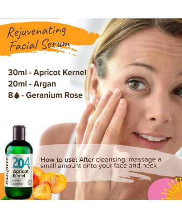 Naissance Organic Apricot Kernel Oil 8 fl oz - Cold Pressed, Hexane Free, Vegan - Moisturizes Skin & Hair - Buy Online on GoSupps.com