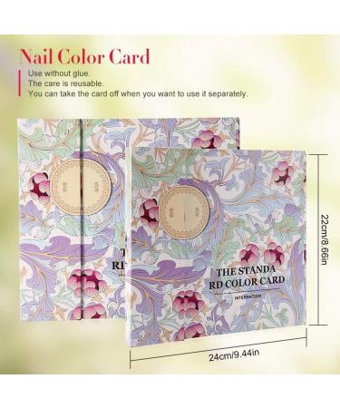 ZJchao Nail Presentation Book 2 Types of Nail Color Display Board Books Nail Polish Color Display Card Board (Card Book - Buy Online on GoSupps.com
