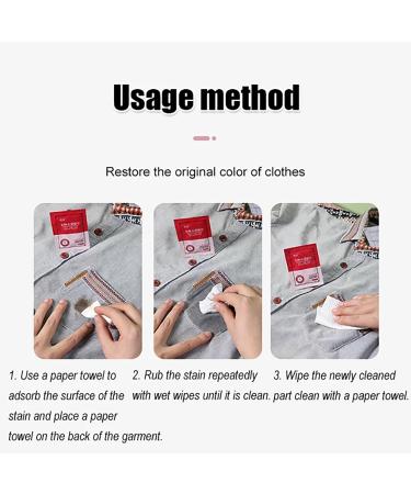 Portable Emergency Stain Removal Wet Wipes 20Pcs/Bag Individual Wrapped Stain Remover Wipes Clothing Stain Removal Wet Wipes Emergency Stain Rescue Stain Remover (2Pcs) - Buy Online on GoSupps.com