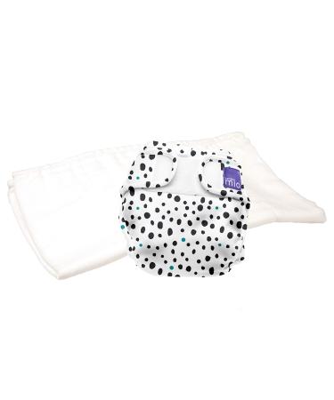 Bambino Mio Mioduo Two-Piece Reusable Eco Chemical Free Nappy Dalmatian Dots Size 1 ( 9Kgs) Dalmatian Dots Size 1 (&lt 9Kgs)
