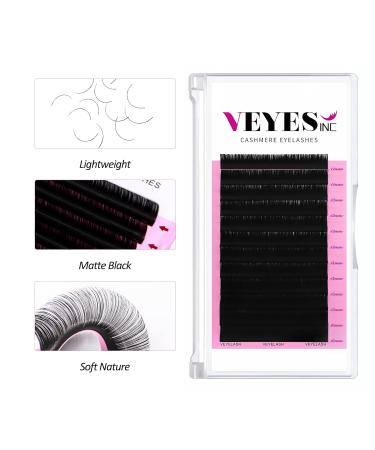 VEYES INC Cashmere Volume Lash Extensions - Super Matte Black Individual Eyelashes Tray Professional Quality C CC D DD L B J M Curl 0.03-0.20 Thickness 5-25mm for Lash Techs - Buy Online on GoSupps.com