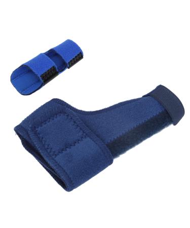 Comfortable Thumb Splint Fixed Aluminum Plate Skin Support Thumb Stabilizer Arthritis Blue for Skier (Left Hand)