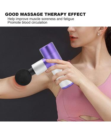 Deep Tissue Muscle Massager Gun with 4 Heads | Noise Suppression - Purple | Effective Pain Relief & Recovery - Buy Online on GoSupps.com