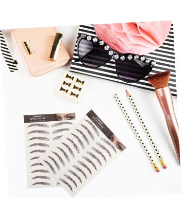 SKISUNO 9 Sheets Waterproof Eyebrow Stickers Artificial Eyebrow Temporary Brow Tattoos Eyebrow Trimming Tool - Buy Online on GoSupps.com