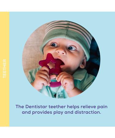Dentistar Bei ring 2 Set Soft Baby Teether for 3+ Months | Dental Aid & Massage | Made in Germany | Light Blue - Buy Online on GoSupps.com